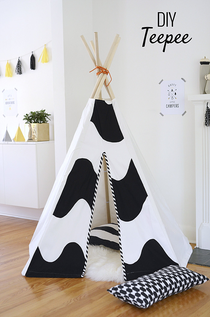 DIY Kids Teepee
 9 Totally Charming DIY IKEA Hacks For A Nursery Shelterness