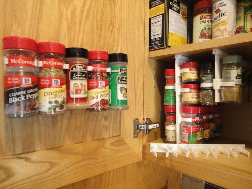 Diy Kitchen Cabinet Organizers
 SpiceStor Organizer Rack 20 Cabinet Door Spice Clips FREE
