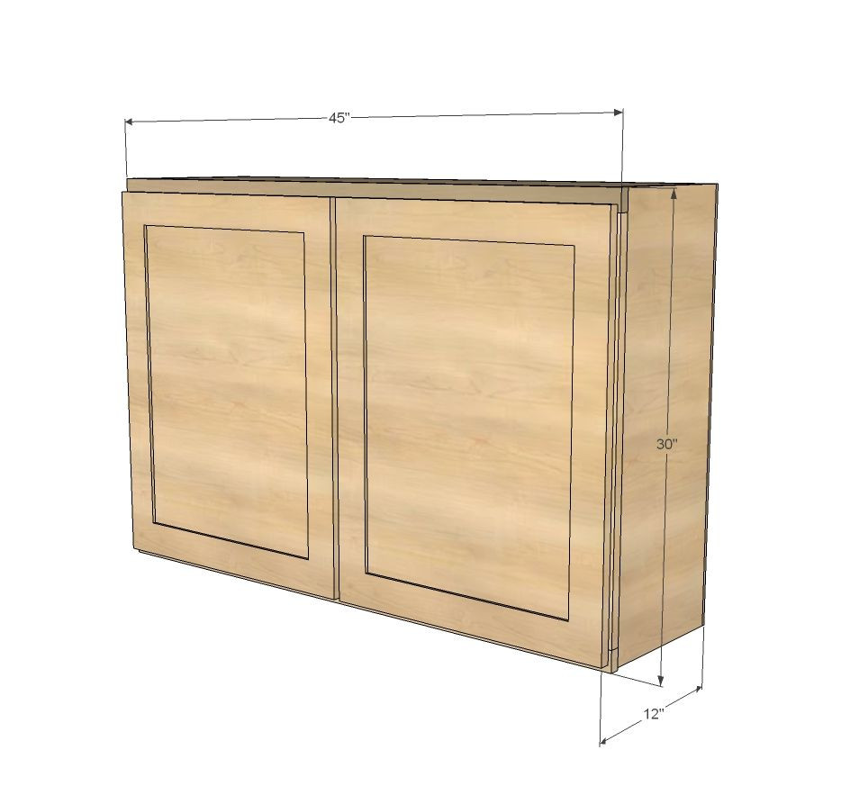 DIY Kitchen Cabinet Plans
 Ana White Build a 45" Wall Kitchen Cabinet