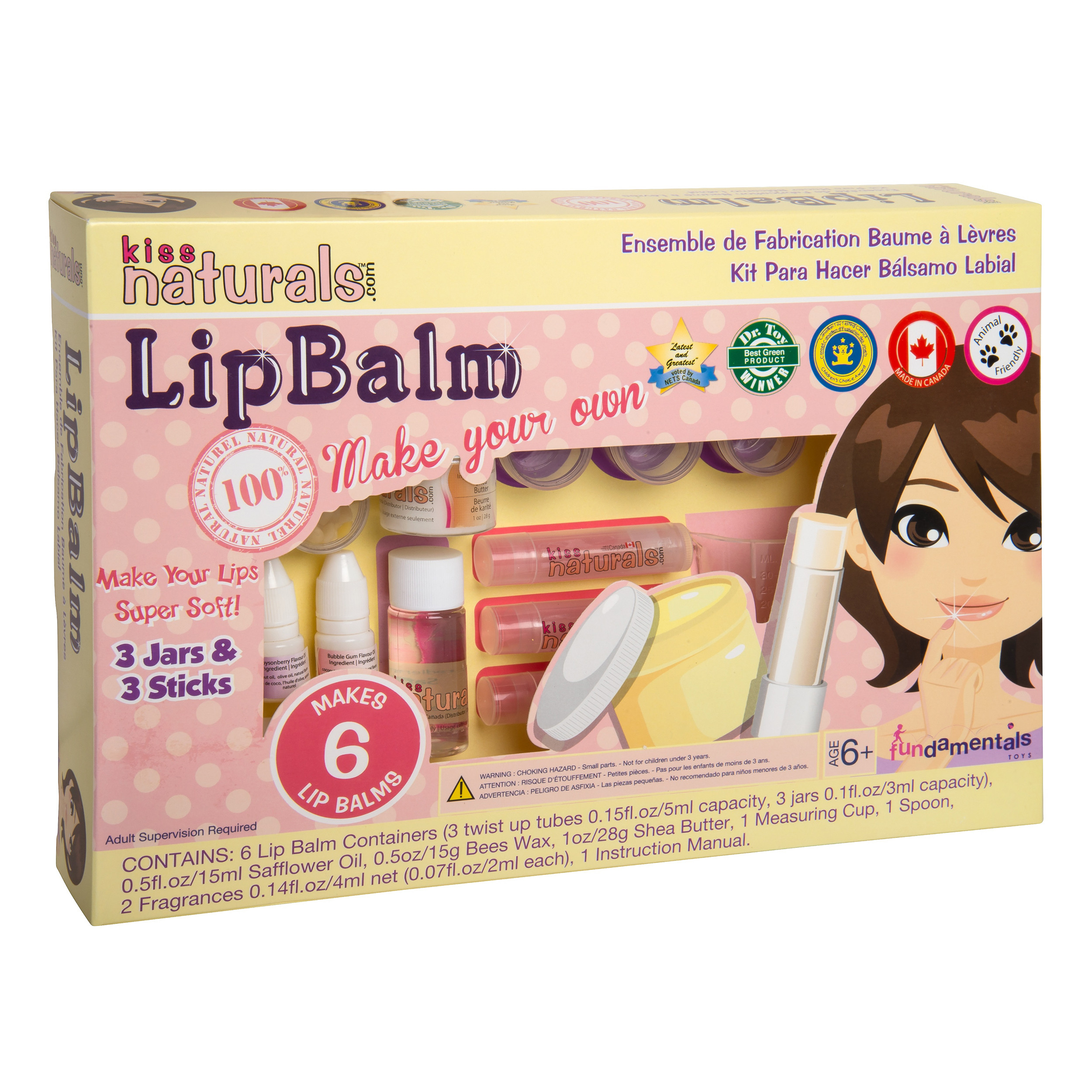 DIY Lip Gloss Kits
 FUNDAMENTAL TOYS Kiss Naturals DIY Lip Balm Making Kit
