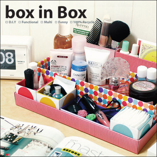 DIY Makeup Boxes
 DIY Cardboard Storage Tidy Box Cosmetic Desk Full Design