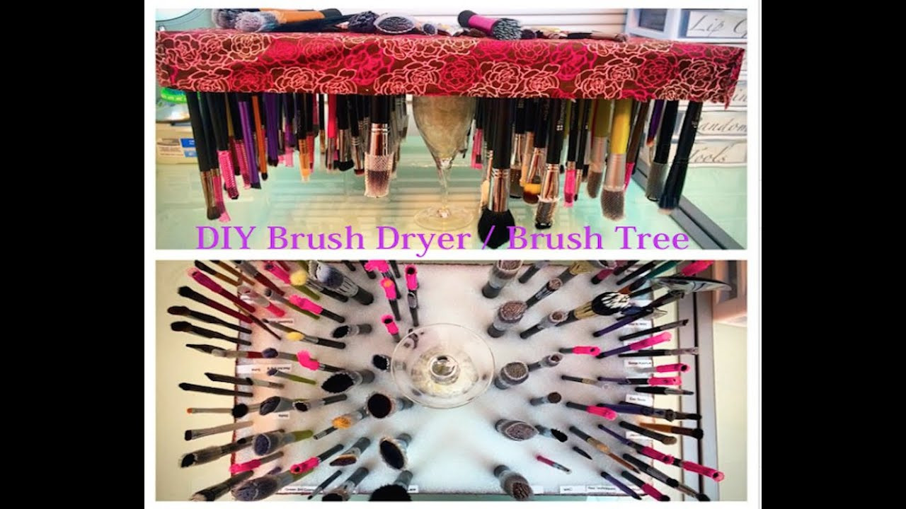 DIY Makeup Brush Drying Rack
 DIY Brush Dryer Brush Tree