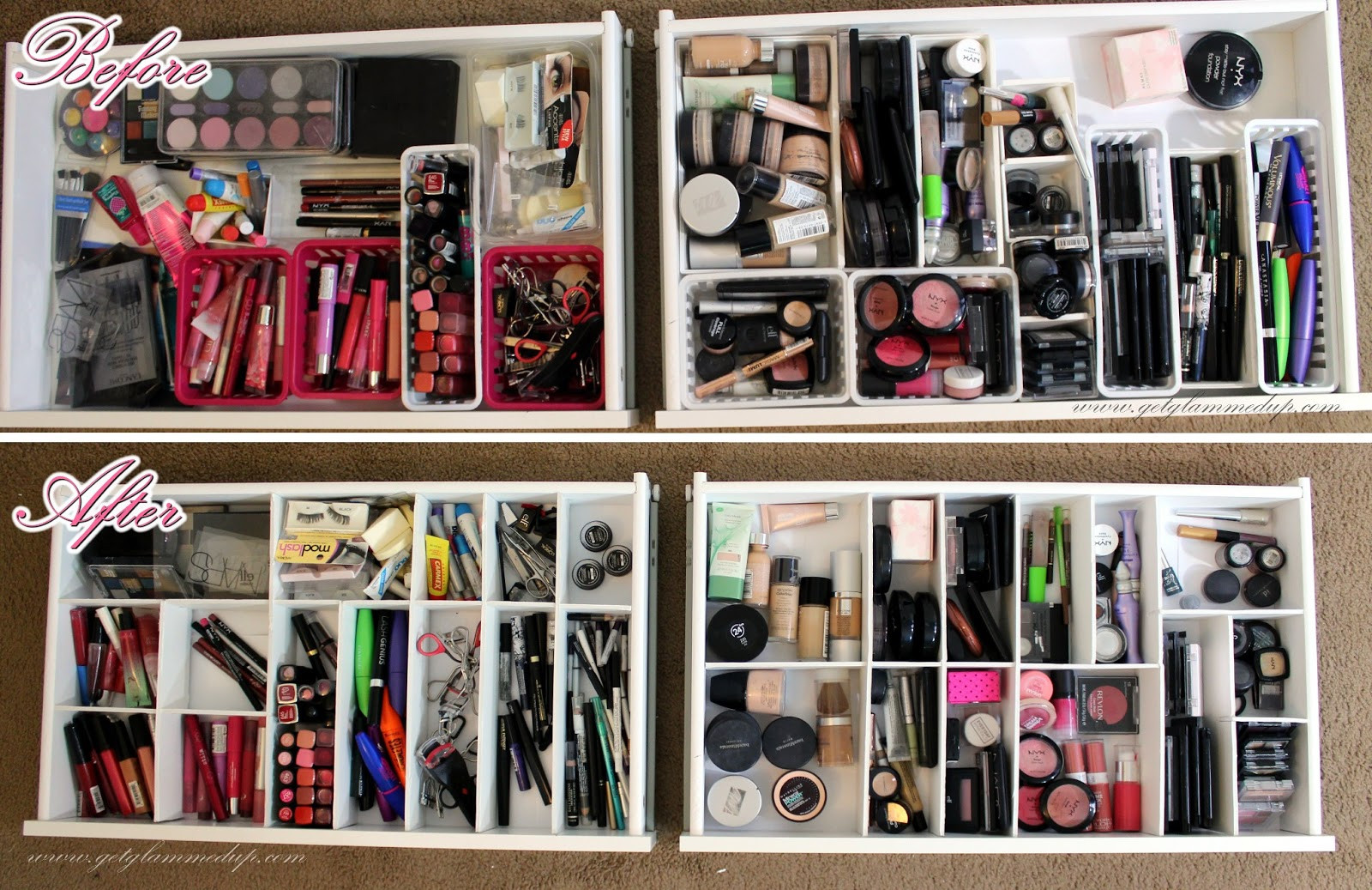 DIY Makeup Drawer Organizer
 DIY Custom Drawer Dividers GetGlammedUp