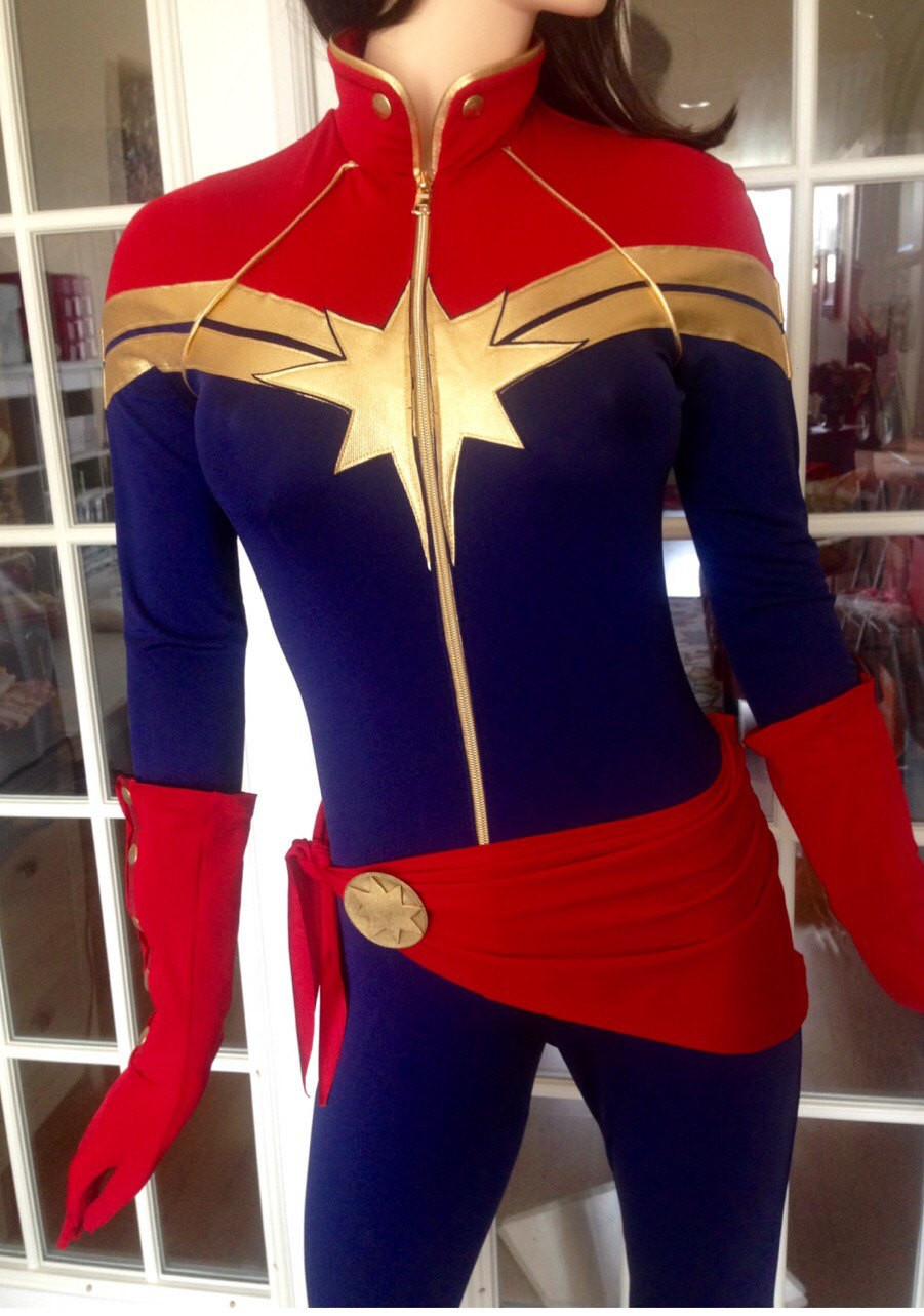 DIY Marvel Costumes
 Captain Marvel Superhero Costume CosplayCustom made