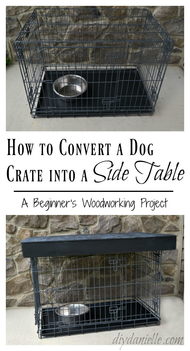 DIY Metal Dog Crate
 Dog Crate to Side Table Simple Family Room Update