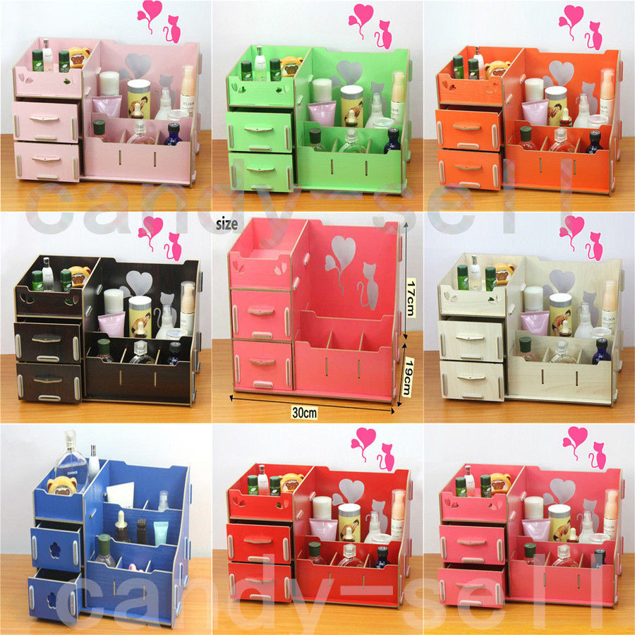 DIY Organizer Box
 New Wooden Storage Box Cosmetics Multifunctional DIY