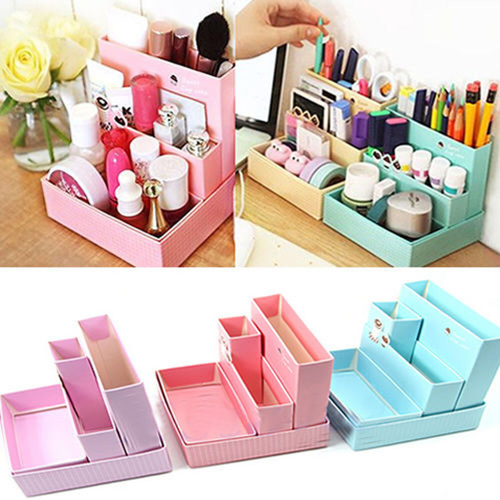 DIY Organizer Box
 Home DIY Makeup Organizer fice Paper Board Storage Box