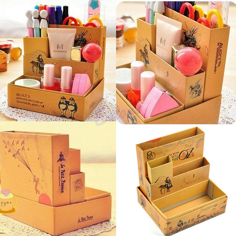 DIY Organizer Box
 Paper Board Fairy Tale Storage Box Desk Stationery