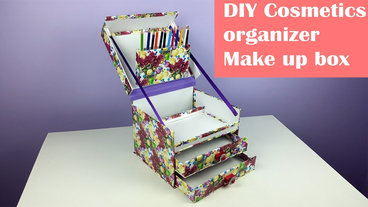 DIY Organizer Box
 DIY make up organizer jewelry box organizer using