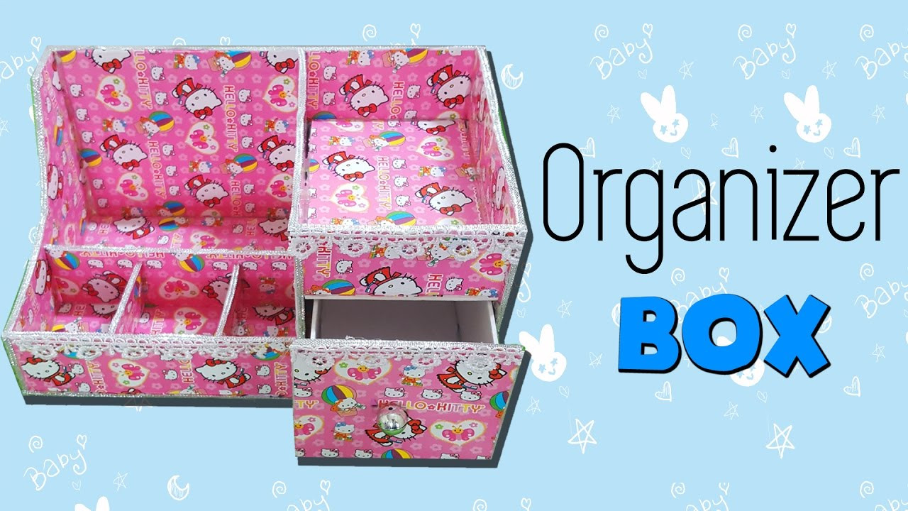 DIY Organizer Box
 DIY Makeup Storage and Organization DIY Hello Kitty Desk