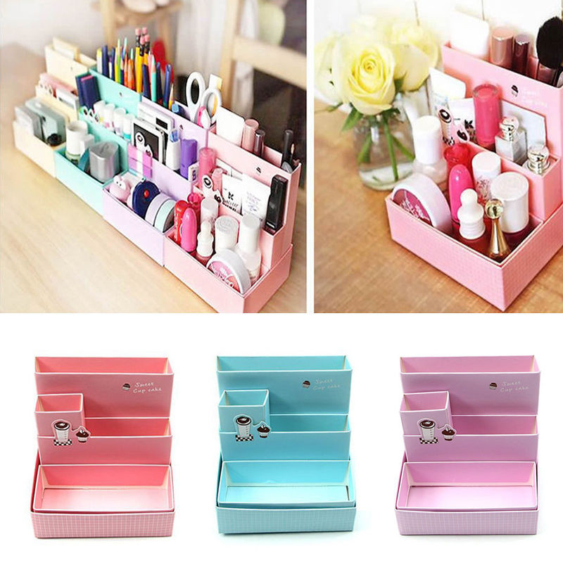 DIY Organizer Box
 DIY Paper Board Storage Box Desk Decor Stationery Makeup