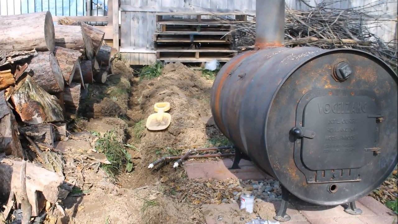 DIY Outdoor Boiler
 This video shows a home made outdoor wood burning boiler
