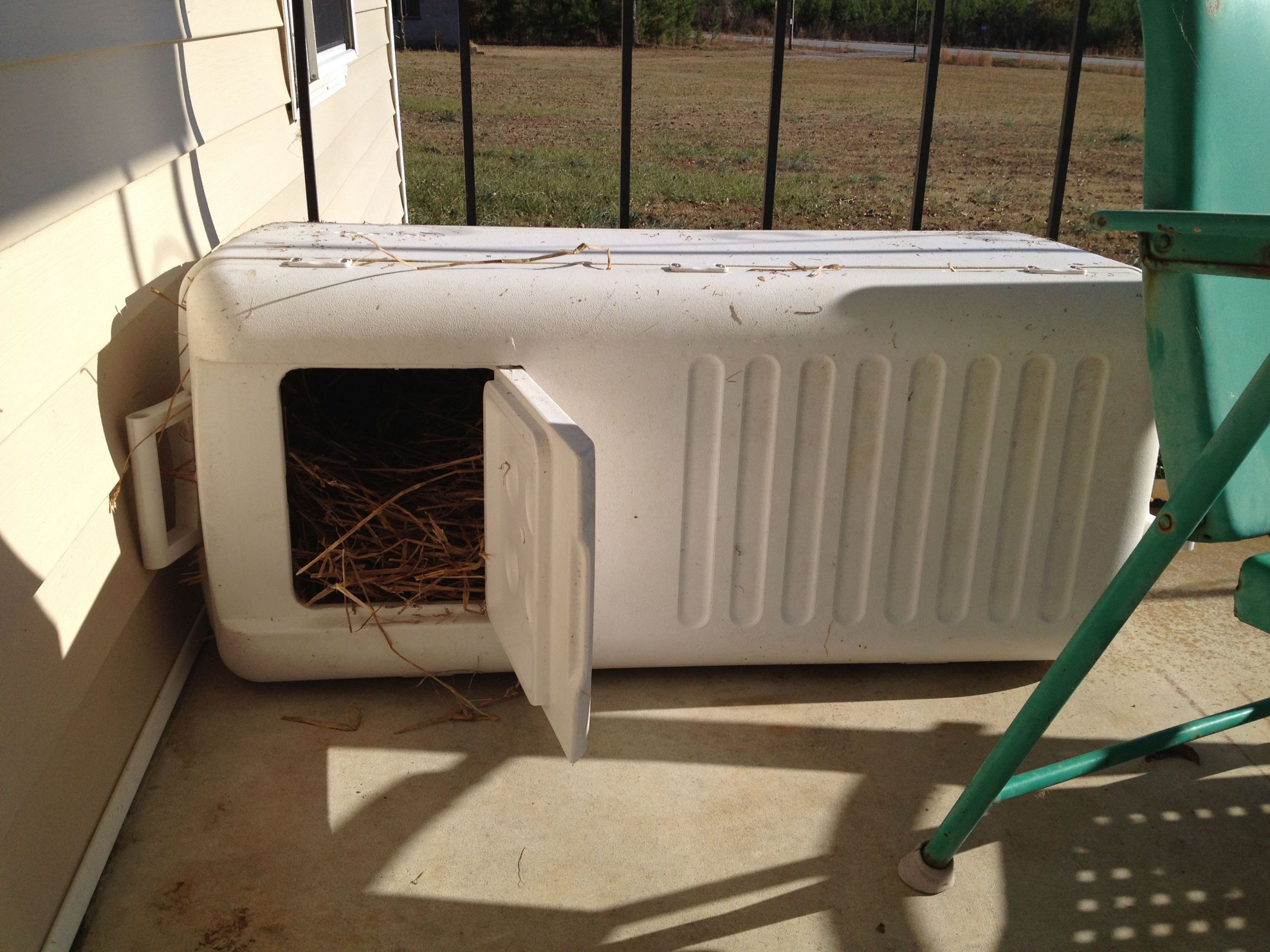 DIY Outdoor Cat Shelter
 Outdoor Insulated Cat House My fur babies immediately