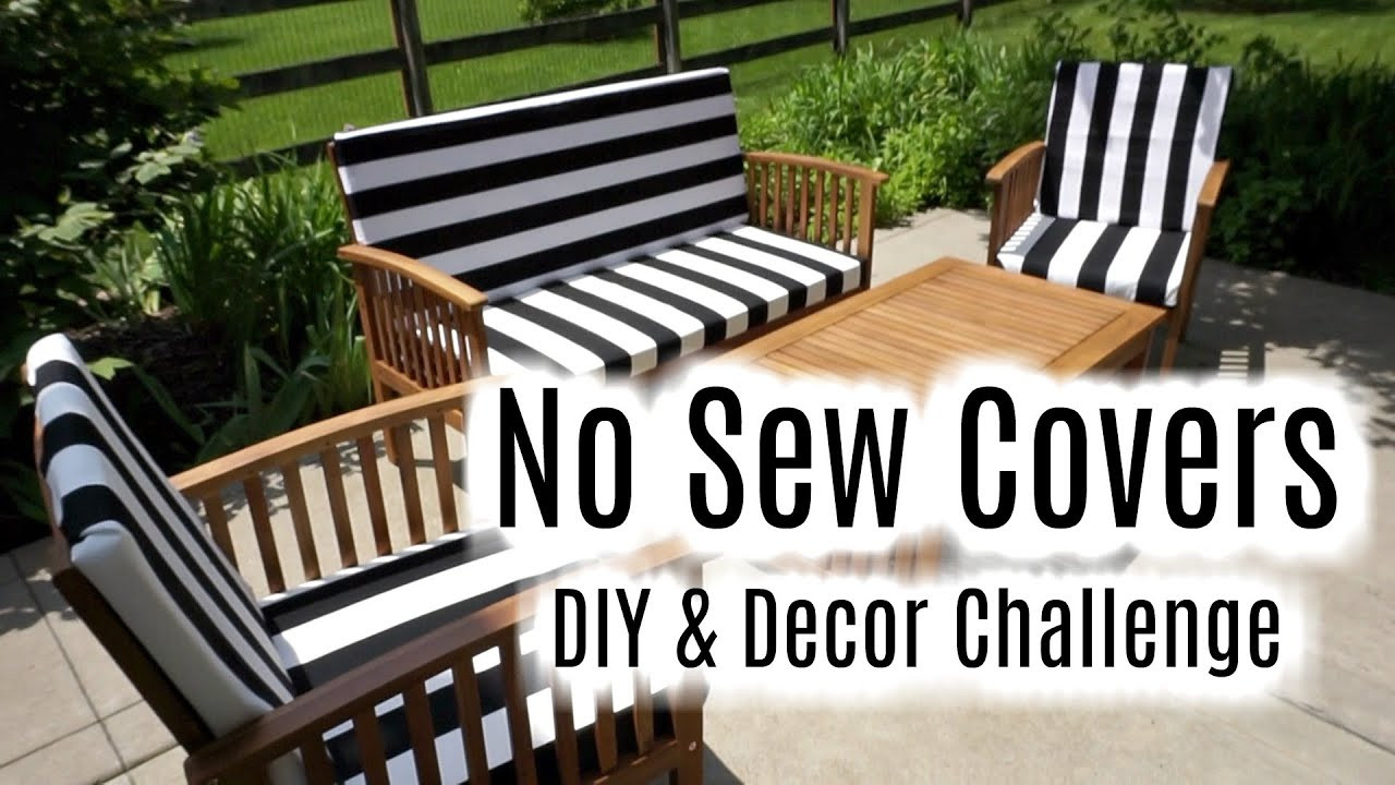 DIY Outdoor Chair Cushions
 DIY & Decor Challenge Glue & Velcro Outdoor Cushion