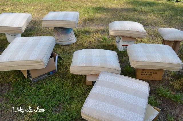 DIY Outdoor Chair Cushions
 DIY Painted Outdoor Cushions and a FinishMax Pro Giveaway