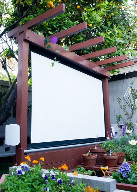 DIY Outdoor Projector Screens
 DIY Outdoor Movie Theater The great outdoors