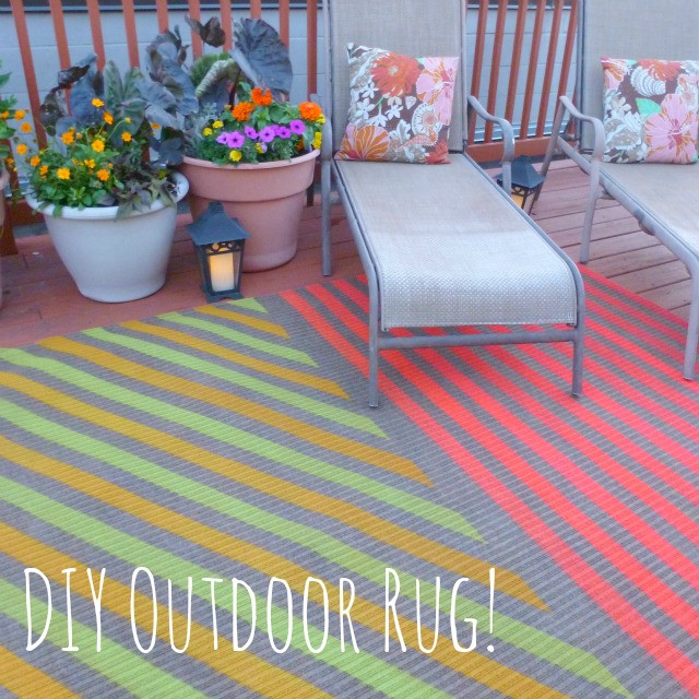 DIY Outdoor Rug
 My Insanely Awesome DIY Outdoor Rug Design Improvised