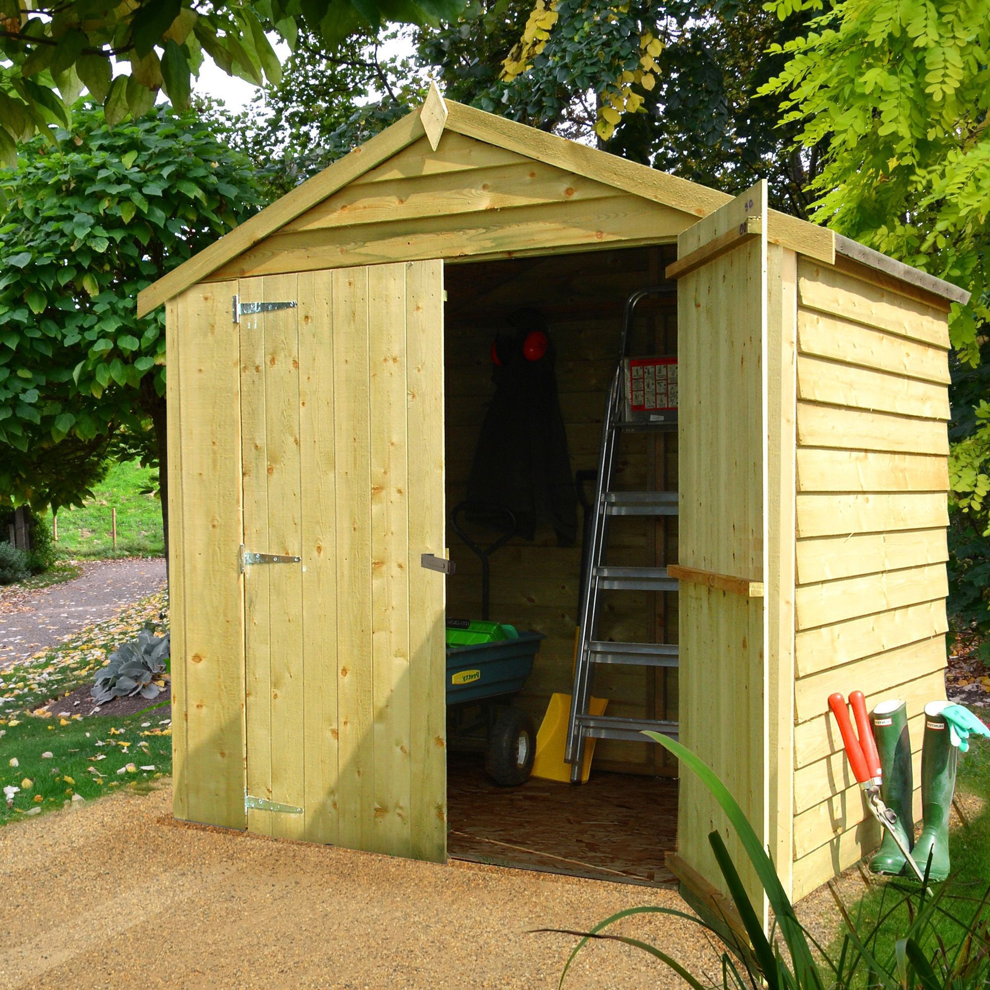 DIY Outdoor Shed
 6X4 Sheds Storage Apex Overlap Double Door Wooden Shed