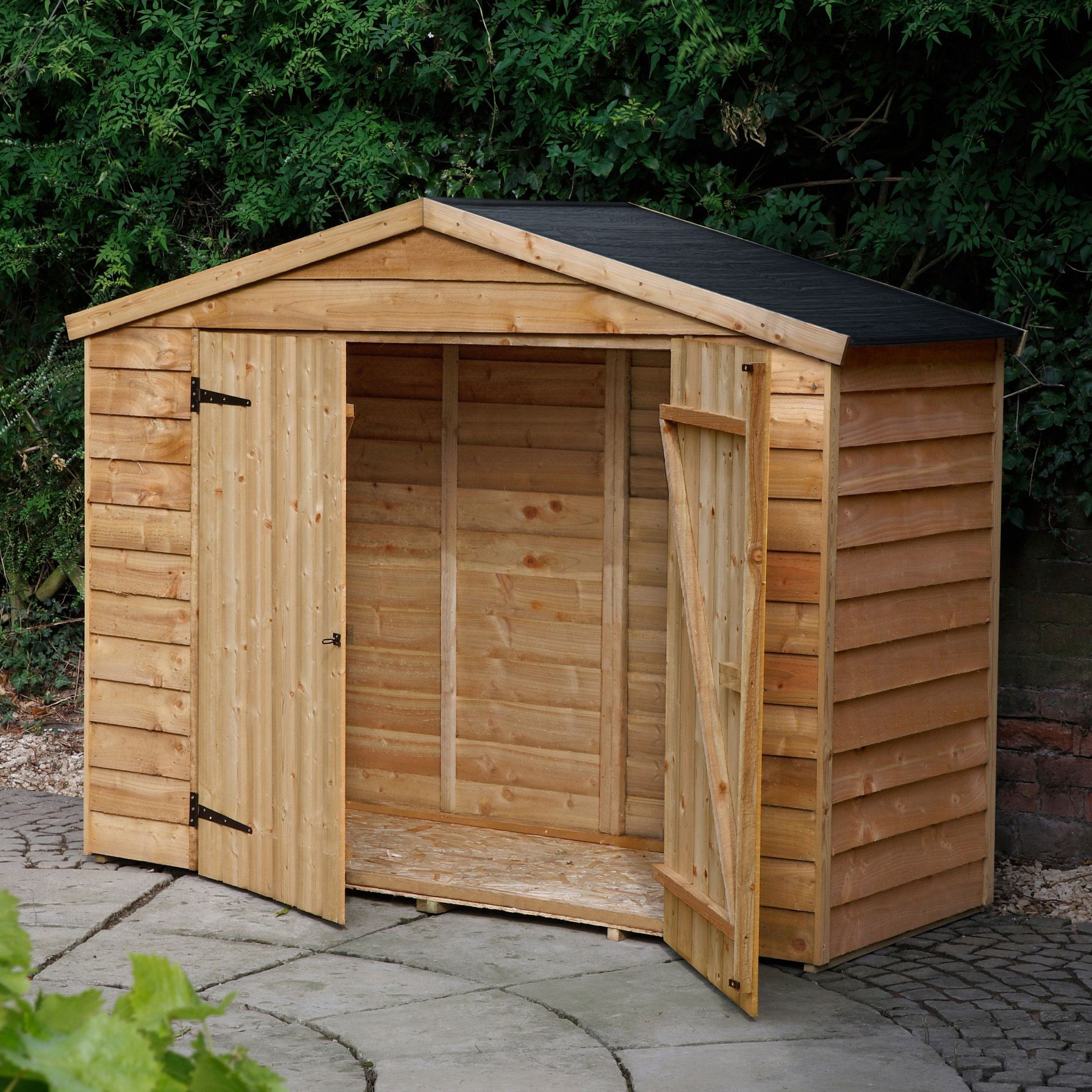 DIY Outdoor Shed
 Overlap Apex Wooden Bike store & easy fit roof 7x3
