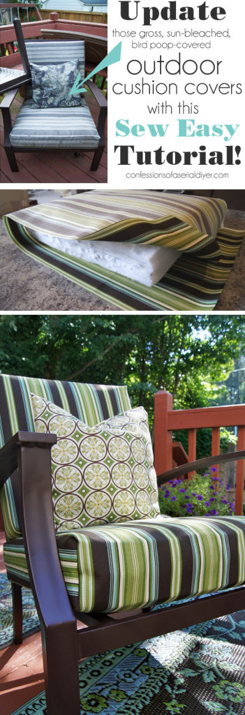 DIY Outdoor Sofa Cushions
 Sew Easy Outdoor Cushion Covers Ol but Goo