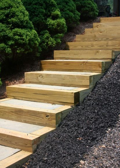 DIY Outdoor Stairs
 629 best images about Hillside Steps Ideas on Pinterest