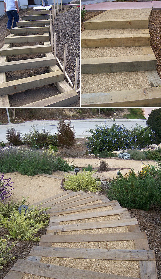 DIY Outdoor Stairs
 Step by Step DIY Garden Steps and Stairs