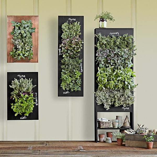 DIY Outdoor Wall Decor
 Chalkboard Wall Planters for Vertical Garden Designs