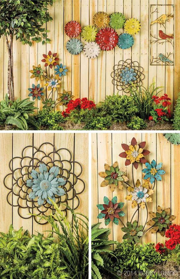 DIY Outdoor Wall Decor
 Truly Easy and Low bud DIY Garden Art Flowers