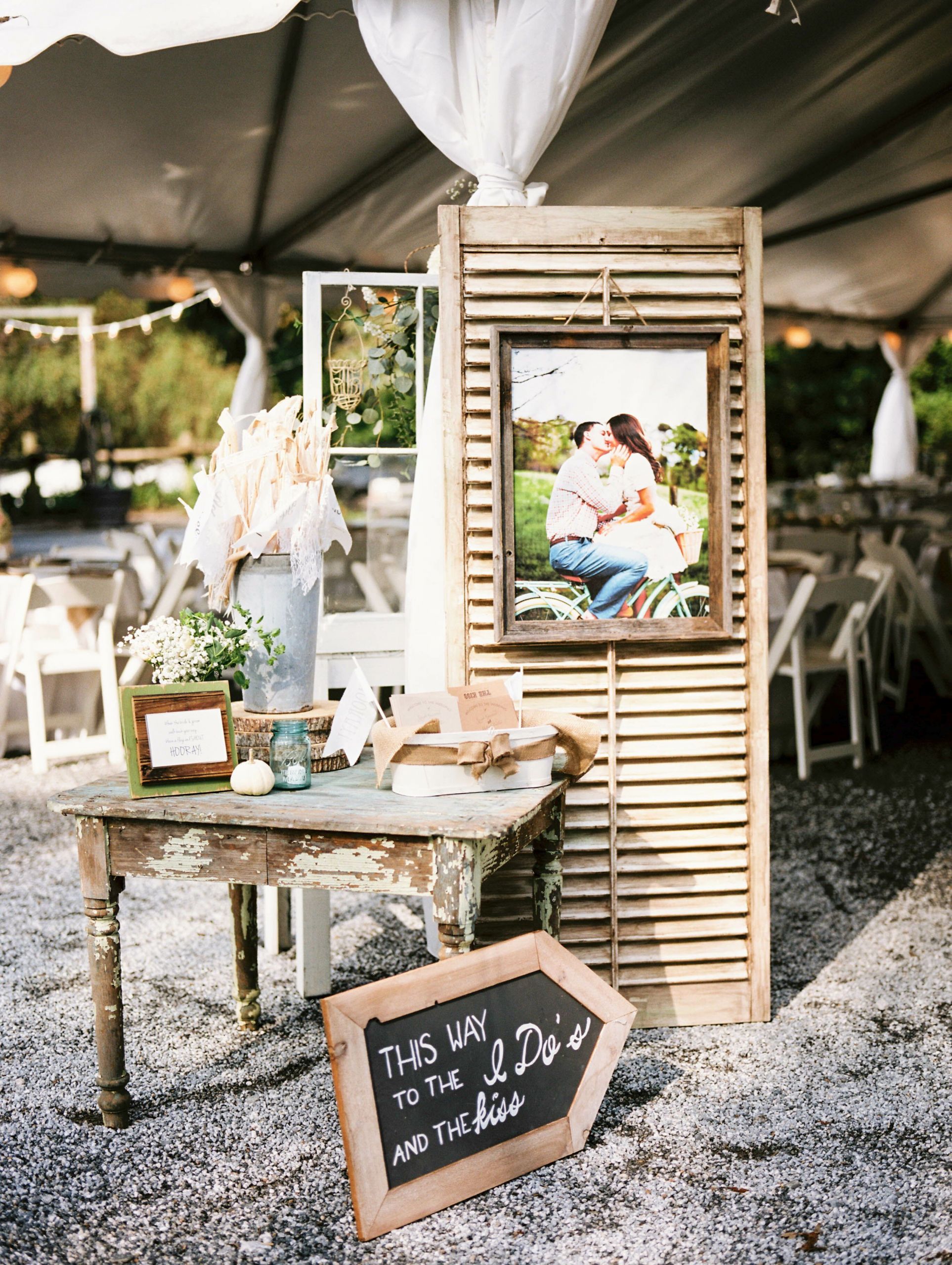 DIY Outdoor Wedding
 Rustic DIY Farm Reception Decor