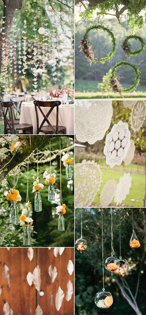 DIY Outdoor Wedding
 Beautiful And Stylish Wedding Hanging Decorations