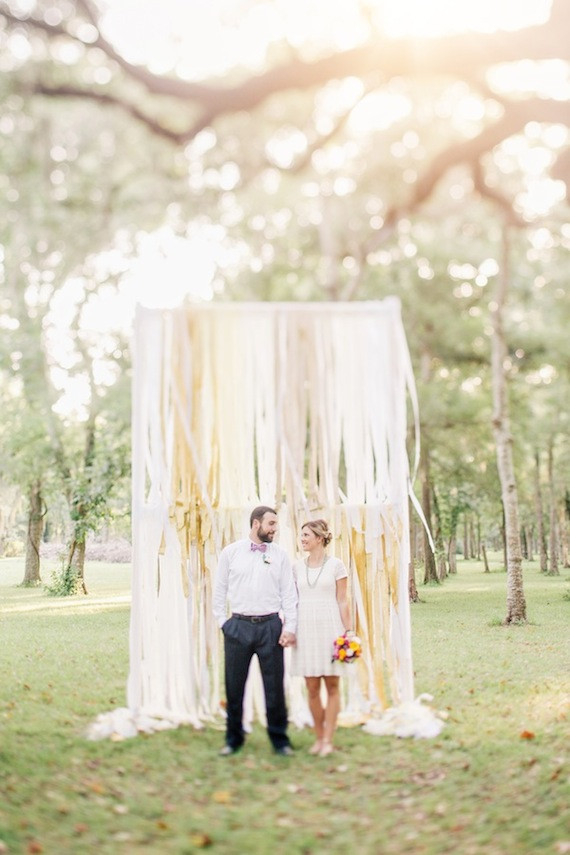 DIY Outdoor Wedding
 DIY crepe paper floral summer wedding ideas