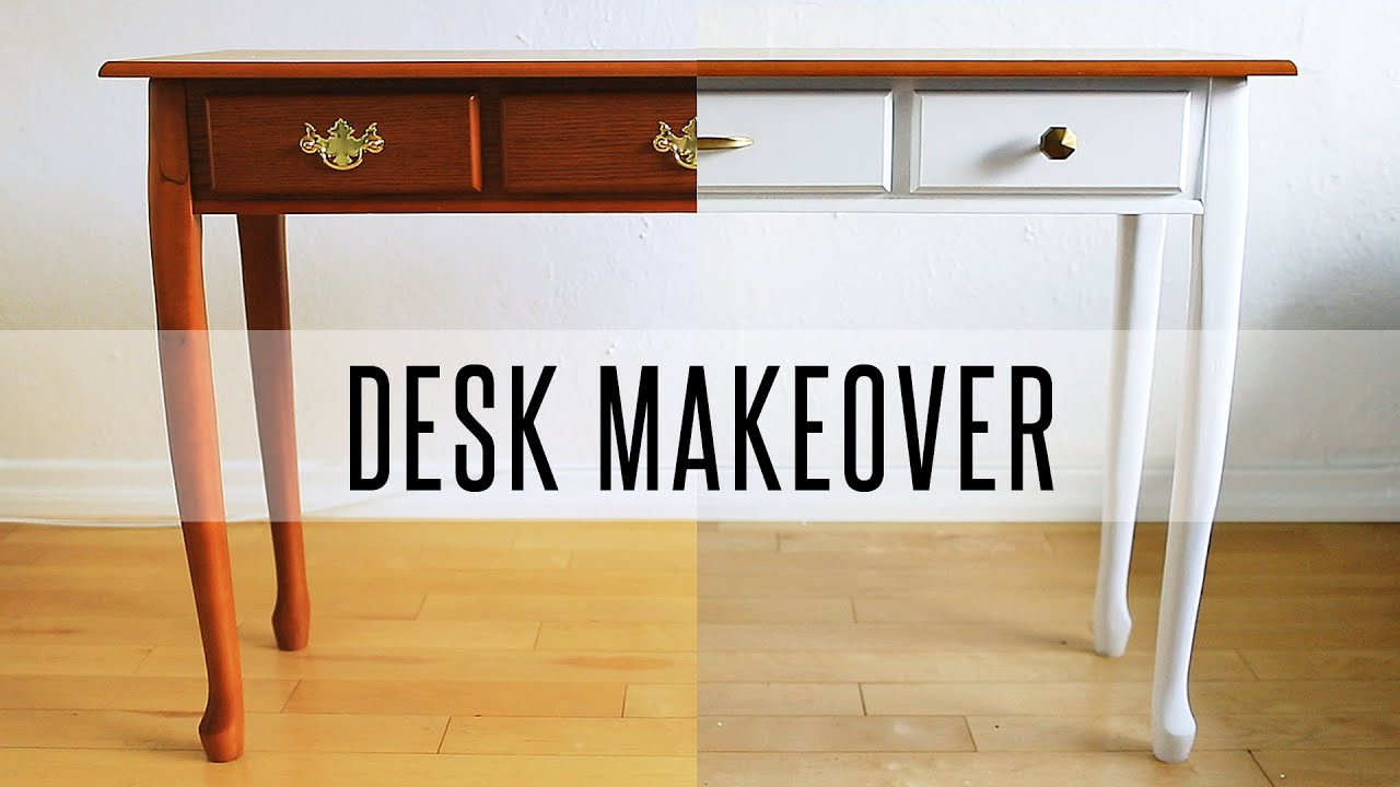 DIY Painting Wood Furniture
 DIY DESK MAKEOVER HOW TO PAINT FURNITURE