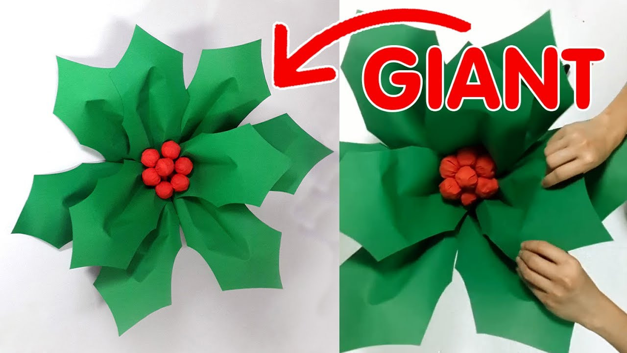 DIY Paper Christmas Decorations
 Christmas Decoration DIY Giant Hollyberry