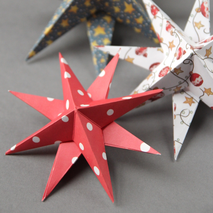 DIY Paper Christmas Decorations
 DIY 3D PAPER STAR CHRISTMAS DECORATIONS