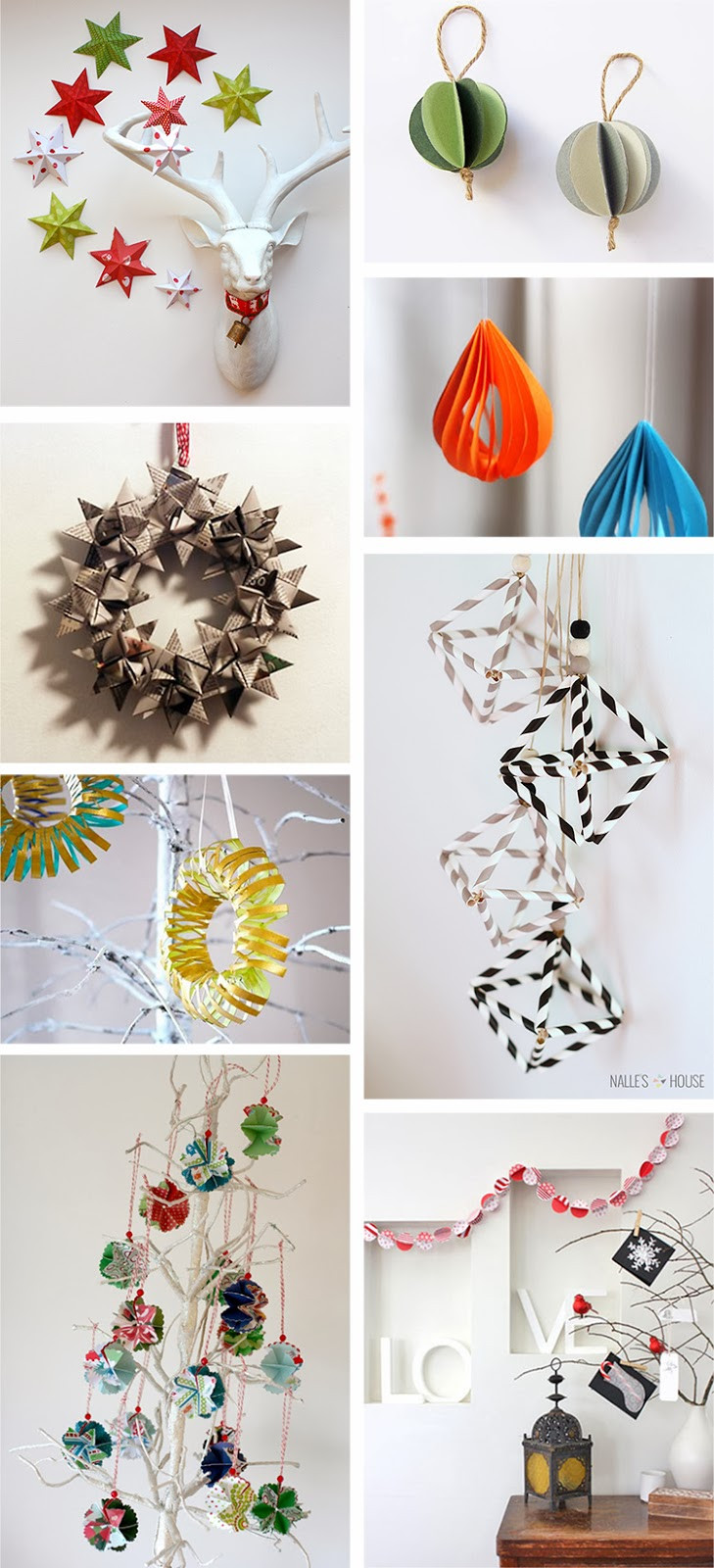 DIY Paper Christmas Decorations
 DIY Monday Paper Christmas ornaments Ohoh deco