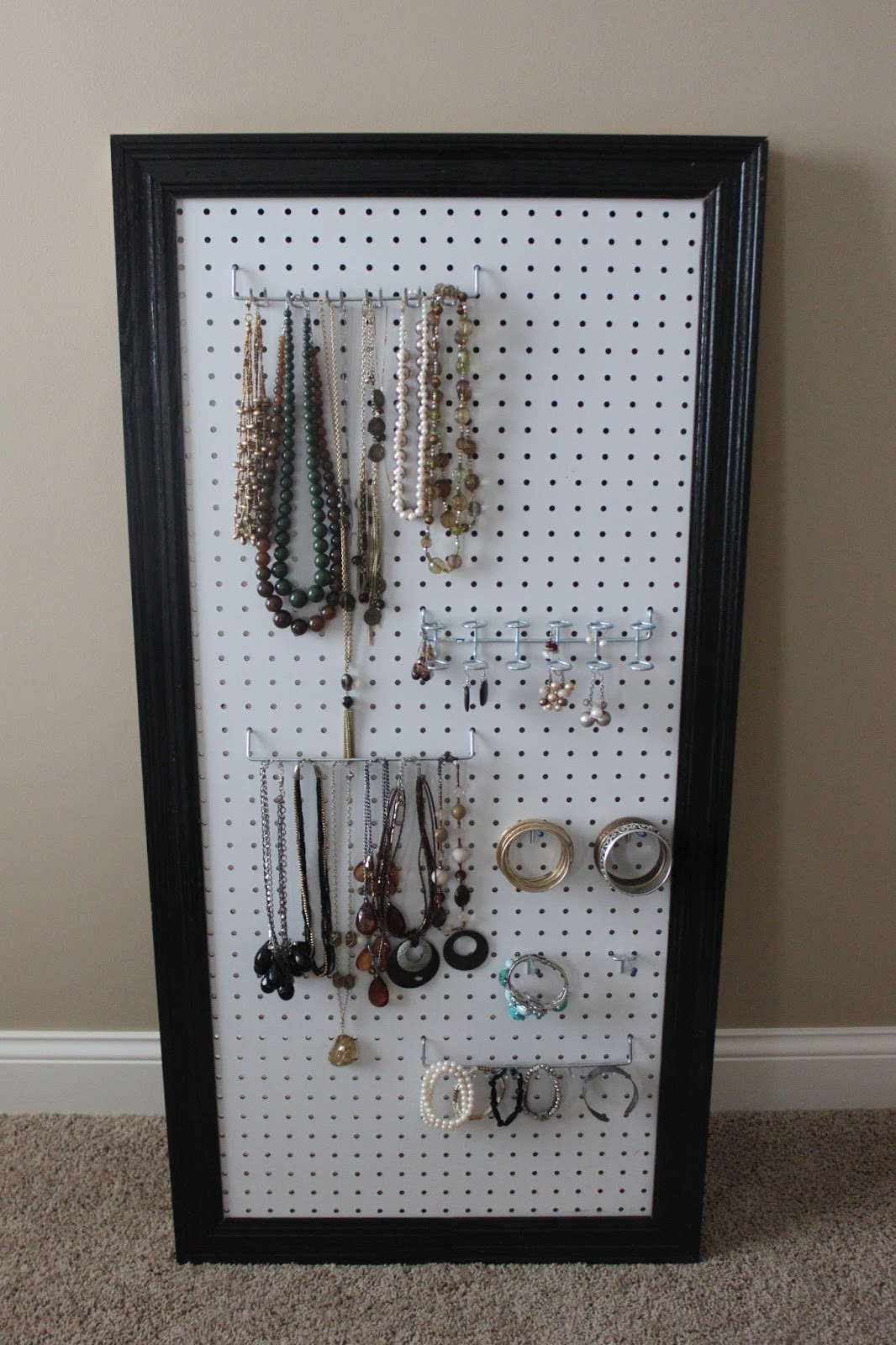 DIY Pegboard Jewelry Organizer
 The MyNameNecklace Blog Quick and Easy And Cheap DIY