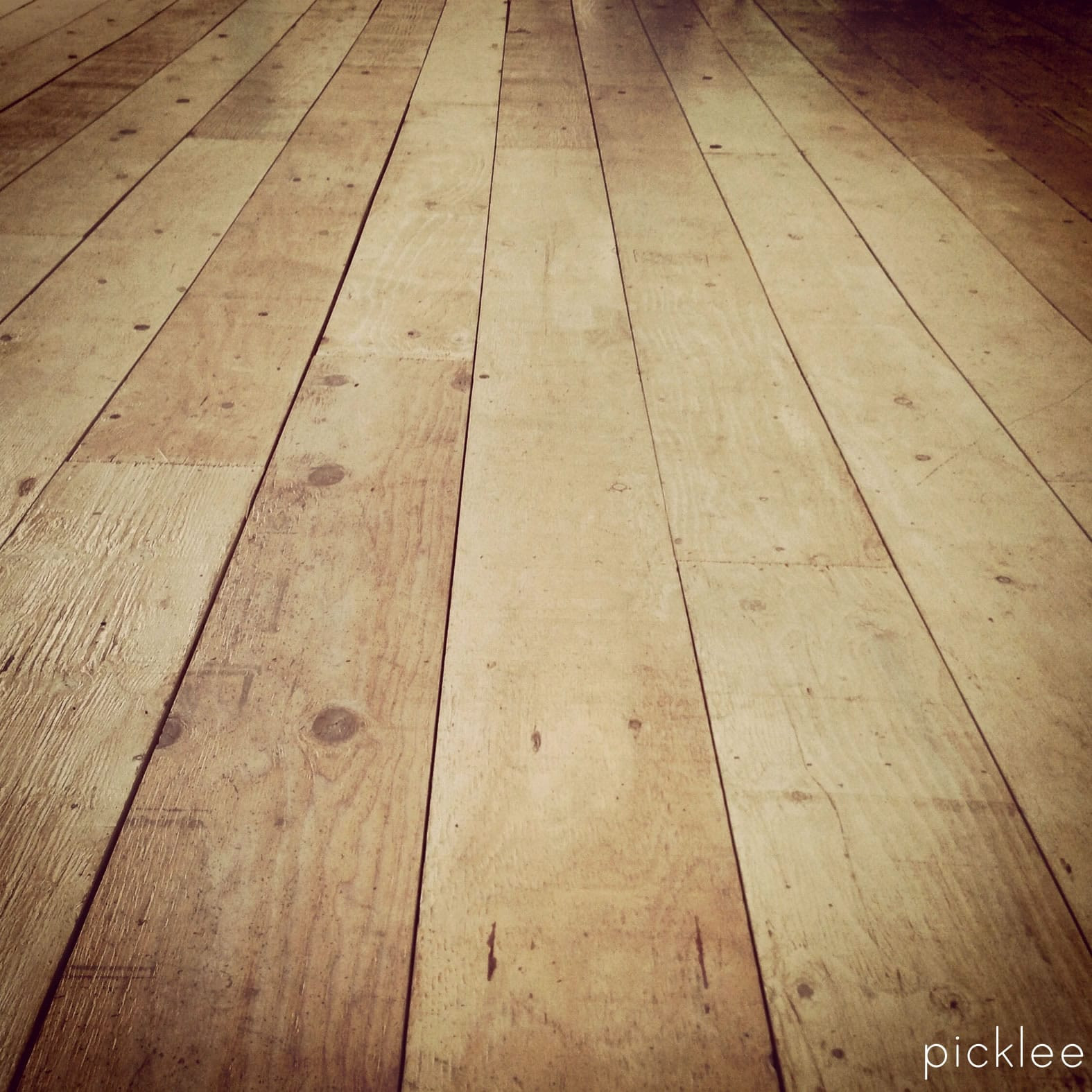 DIY Plywood Plank Floor
 plywood floor painted white farmhouse floor