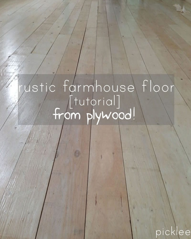 DIY Plywood Plank Floor
 plywood floor tutorial
