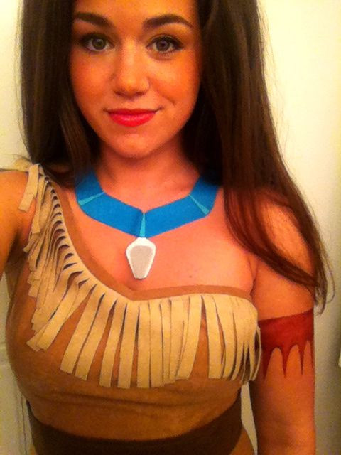 DIY Pocahontas Halloween Costume
 Homemade Pocahontas halloween costume