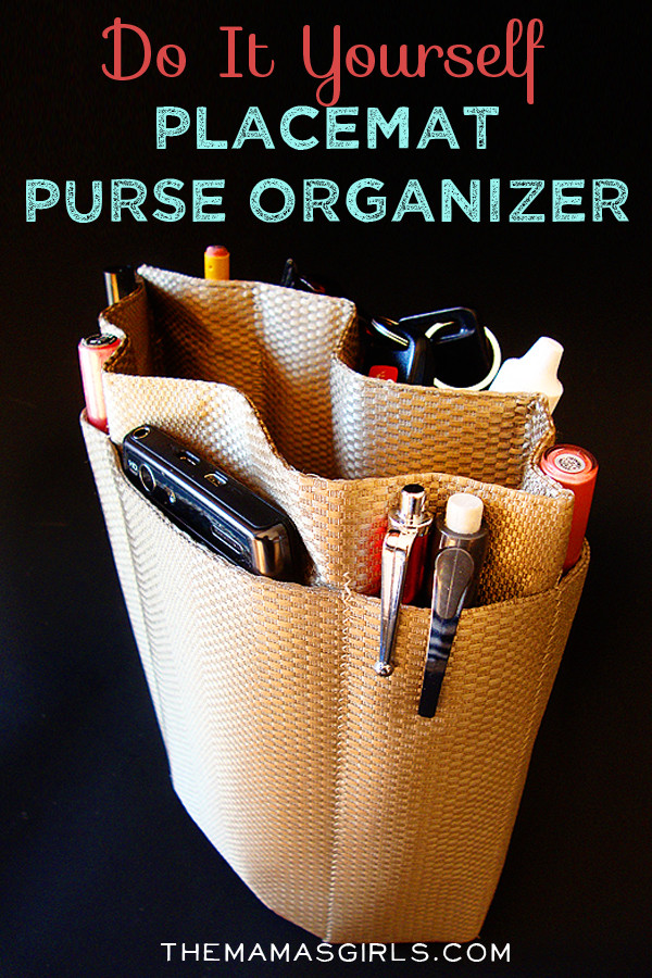 DIY Purse Organizer
 Do It Yourself Placemat Purse Organizer
