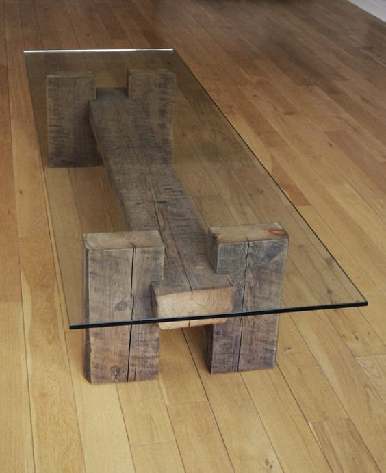 DIY Reclaimed Wood Table Top
 Reclaimed Wood Glass Top Table in 2019