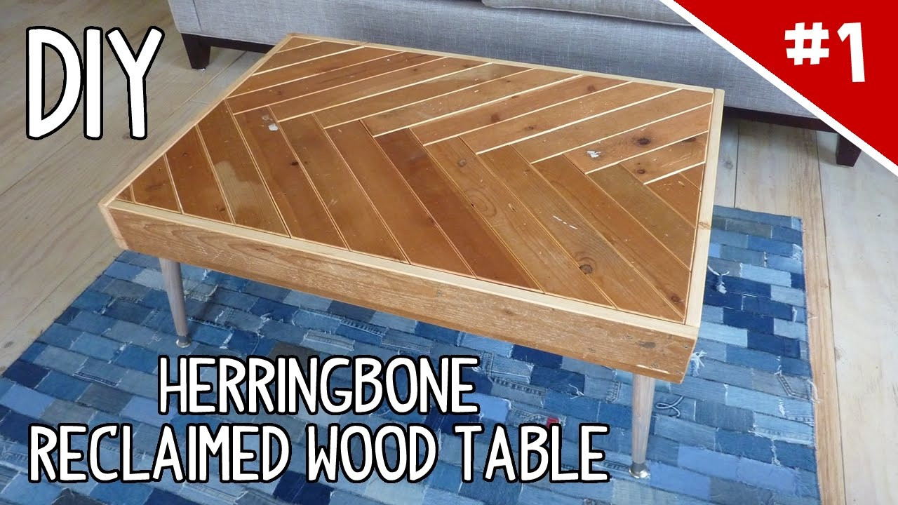 DIY Reclaimed Wood Table Top
 DIY Herringbone Reclaimed Wood Table Part 1 of 2