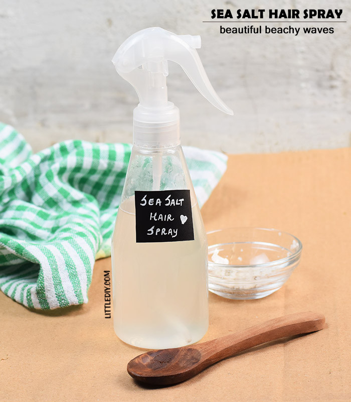 DIY Sea Salt Spray For Fine Hair
 HOMEMADE SEA SALT HAIR SPRAY for beachy waves Little DIY