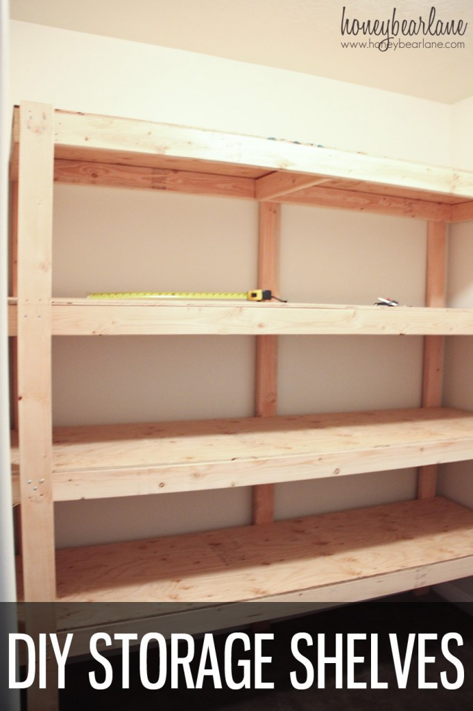 DIY Shelf Organizer
 DIY Storage Shelves Honeybear Lane