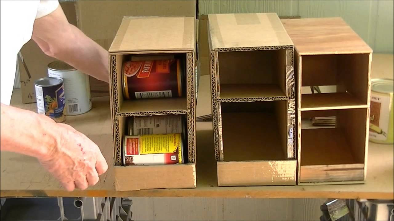 DIY Shelf Organizer
 Home Made Can Organizer