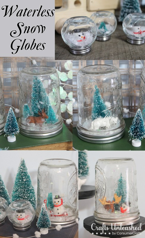 DIY Snow Globe For Kids
 Waterless Snow Globes Kids Craft The Country Chic Cottage