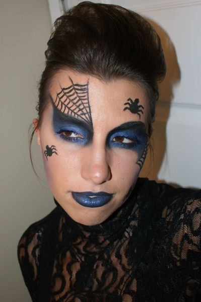 DIY Spider Woman Costume
 Spider Queen Black Widow Halloween Makeup MissChievous