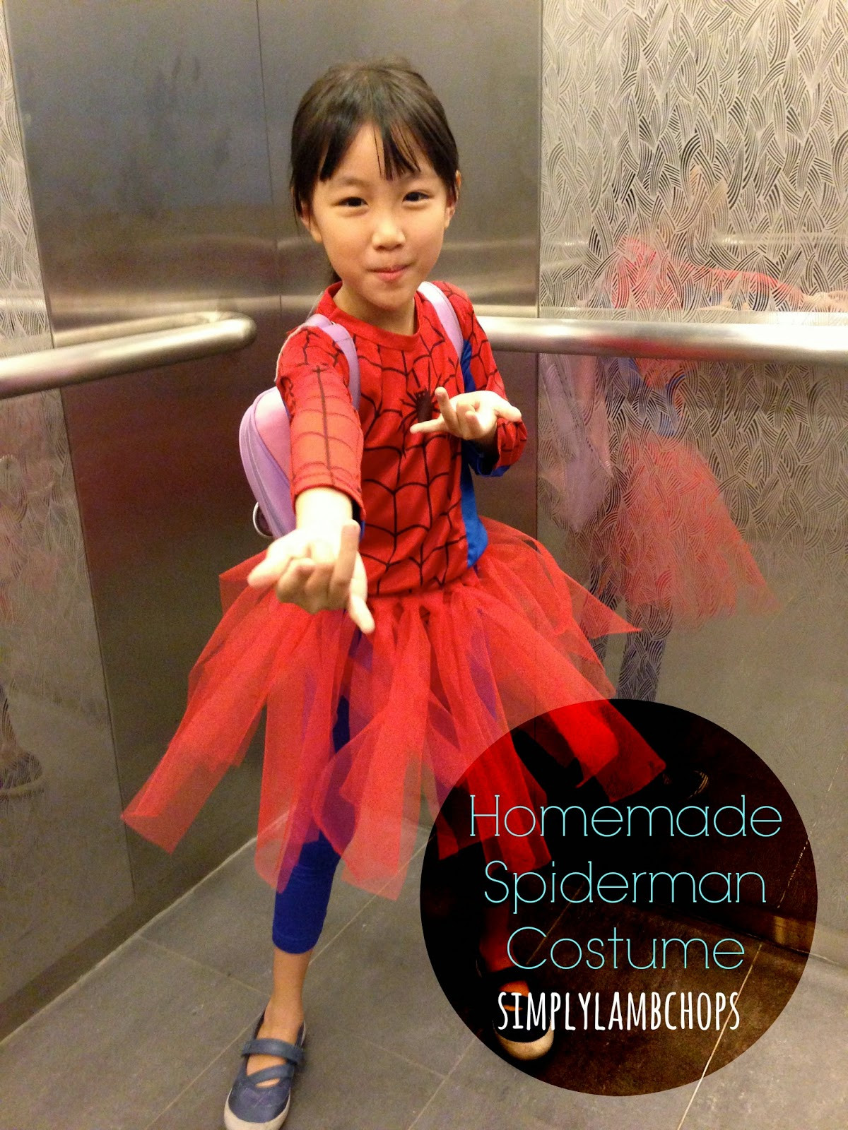 DIY Spider Woman Costume
 Homemade Spiderman costume for girls Simply Lambchops