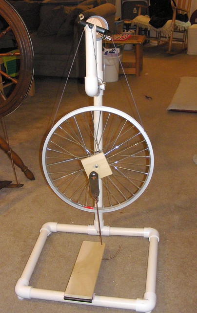 DIY Spinning Wheel Plans
 PVC Spinning Wheel