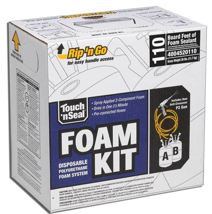DIY Spray Foam Insulation Kit
 Touch N Seal U2 110 Spray Closed Cell Foam Insulation Kit